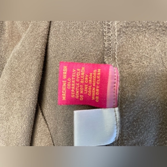 Catherine Malandrino tan drape front Faux Suede Jacket size XS - Picture 7 of 7